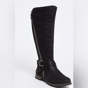 TORRID BRUSHED FAUX LEATHER TALL BOOT Size 10W